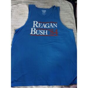 Reagan Bush 84 Tank Top XL Blue‎ Graphic